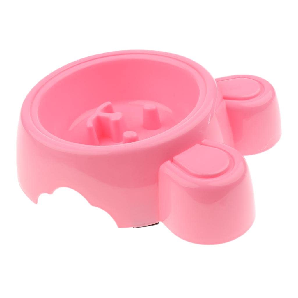 UJEAVETTE Slow Feeder Bowl for Dogs, Cats & Rabbits - Anti-Gulping Pet Food Dish for Healthy Eating - Pink - Perfect for Fast Eaters & Portion Control at Mealtime