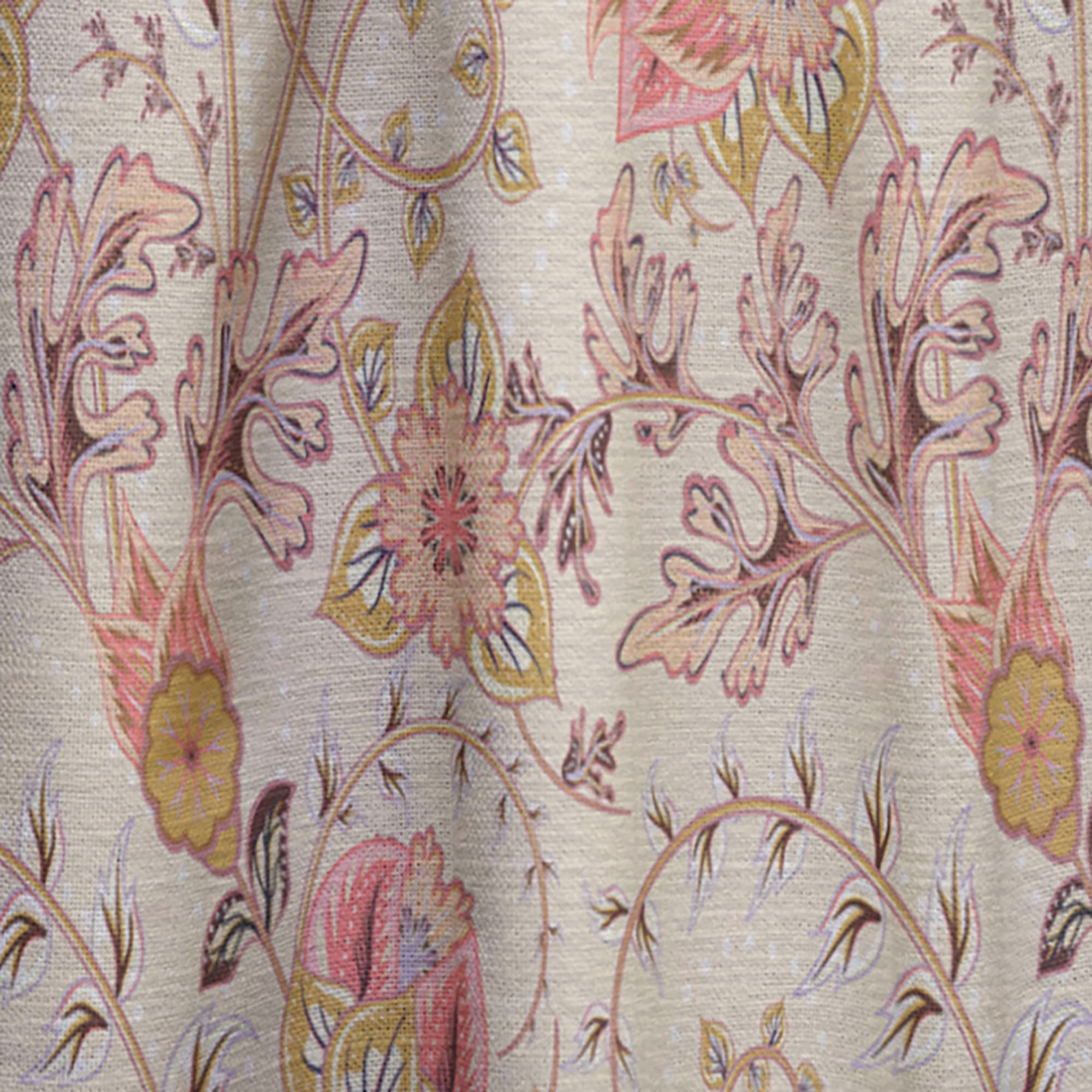 DesignQ 'Oriental Floral Paisley' Thermal Insulated Curtains - 52x84 Inch Single Panel for Bedroom & Living Room - Elegant Window Drapes for Home Decor, Blackout & Energy Saving