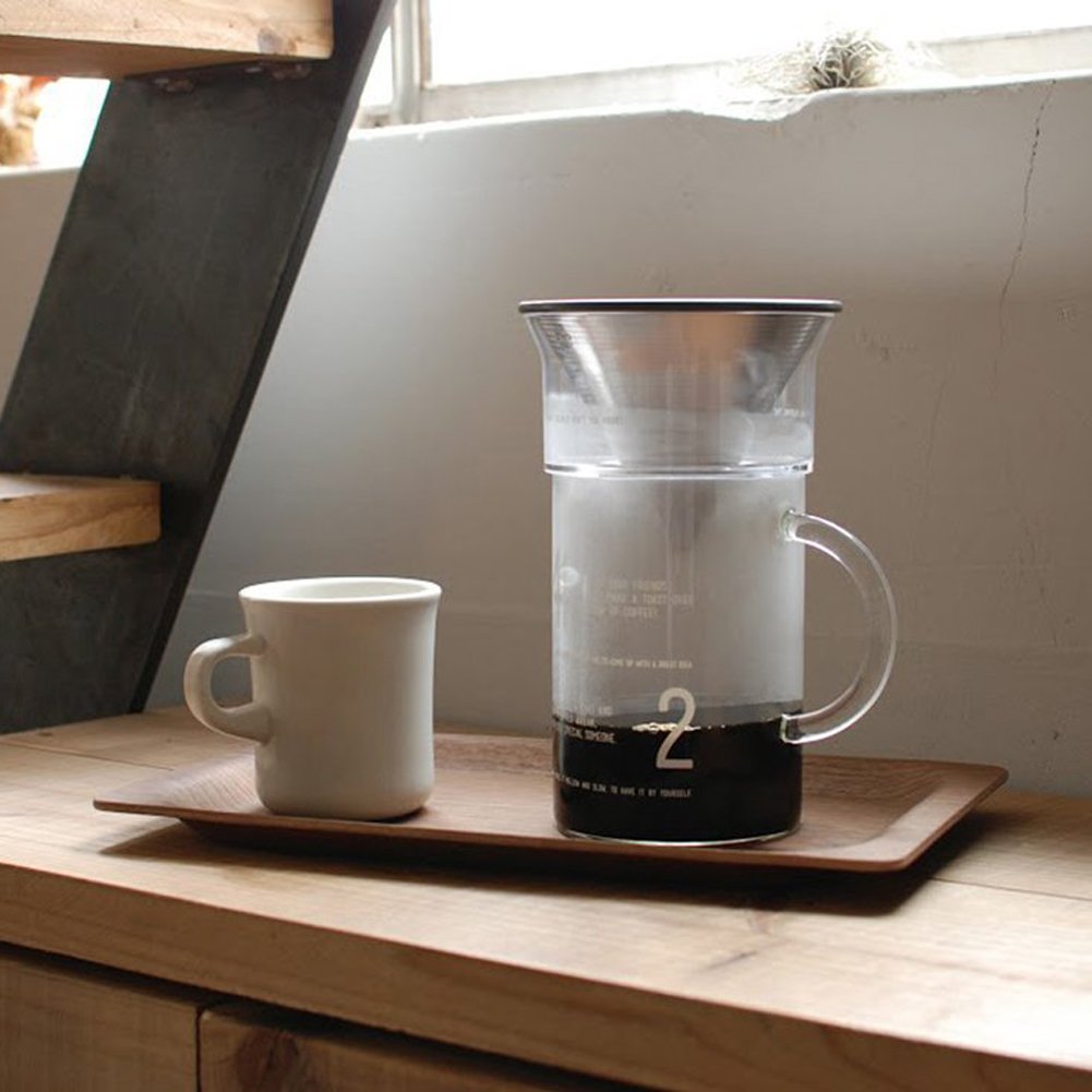 Premium Kinto Pour Over Coffee Maker with Stainless Steel Filter - Slow Drip Coffee Brewer for Home, Office & Camping - Perfect for Specialty Coffee Lovers & Baristas