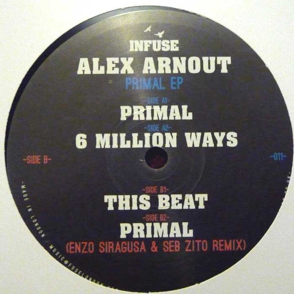 Alex Arnout Primal EP Infuse 011 - Electronic Dance Music Vinyl Record for DJs & Music Collectors | Perfect for Nightclubs & Home Listening