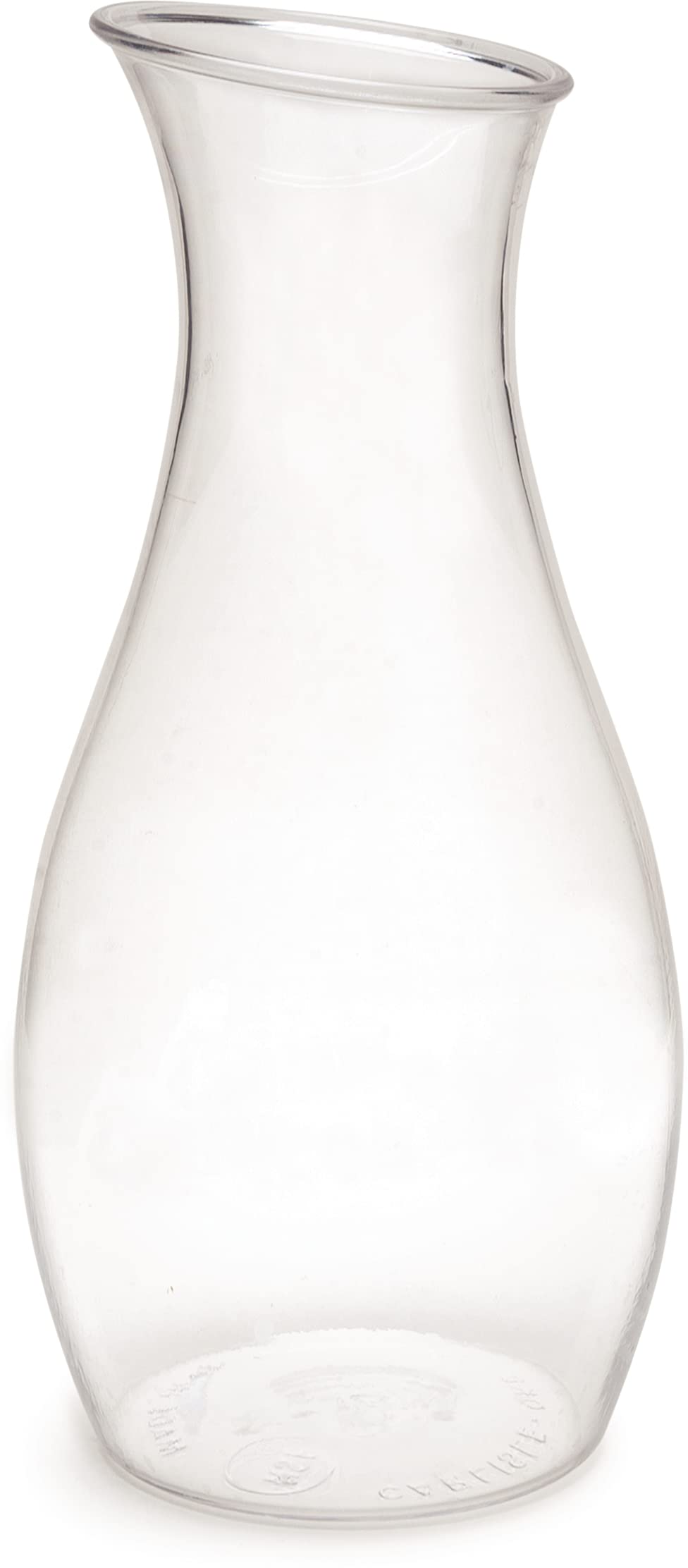 Carlisle 7090307 Cascata 1.5L Clear Plastic Juice Carafe - BPA-Free Beverage Dispenser for Restaurants, Catering & Home Use (Pack of 12) - Perfect for Iced Tea, Lemonade, Party Drinks & Refrigerator Storage