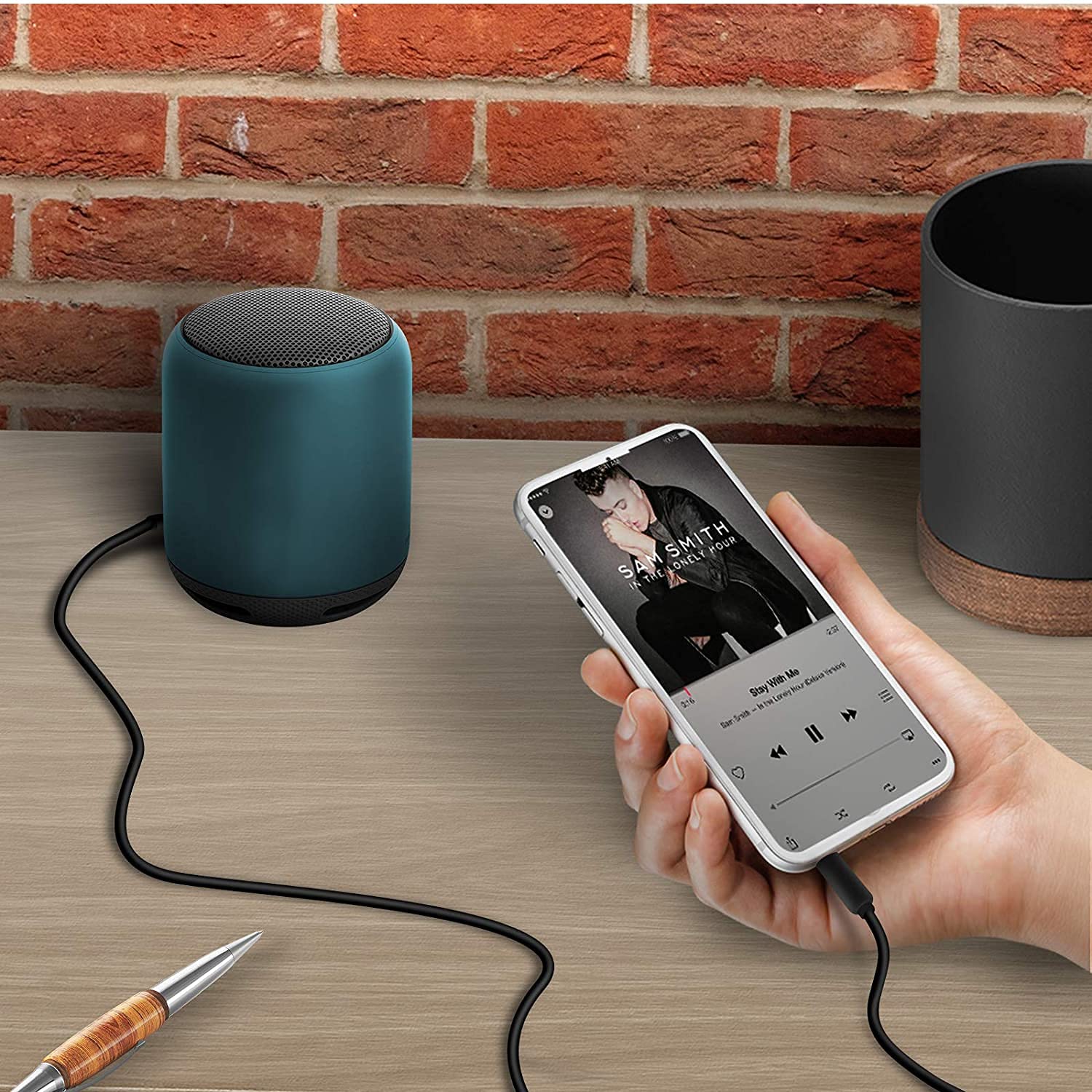 Premium Nylon Braided 3.5mm Aux Cable - 3.3ft/1m Hi-Fi Audio Male to Male Auxiliary Cord for Xiaomi Redmi 10X Pro 5G, Headphones, Car Stereo, Home Audio System, Bluetooth Speaker & Echo Dot | Durable & Tangle-Free for Commuting, Workout & Home Entertainment
