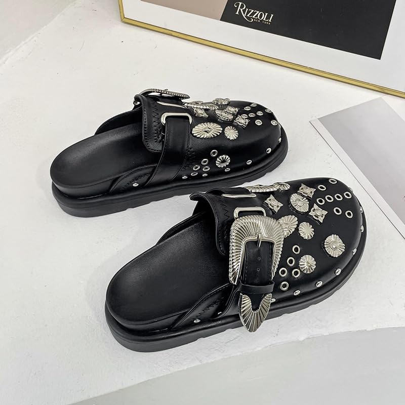 GGOOB Y2K Punk Platform Clogs for Women - Emo Shoes & Slippers with Thick Sole - Perfect for Gothic Fashion, Concerts, and Retro Outfits