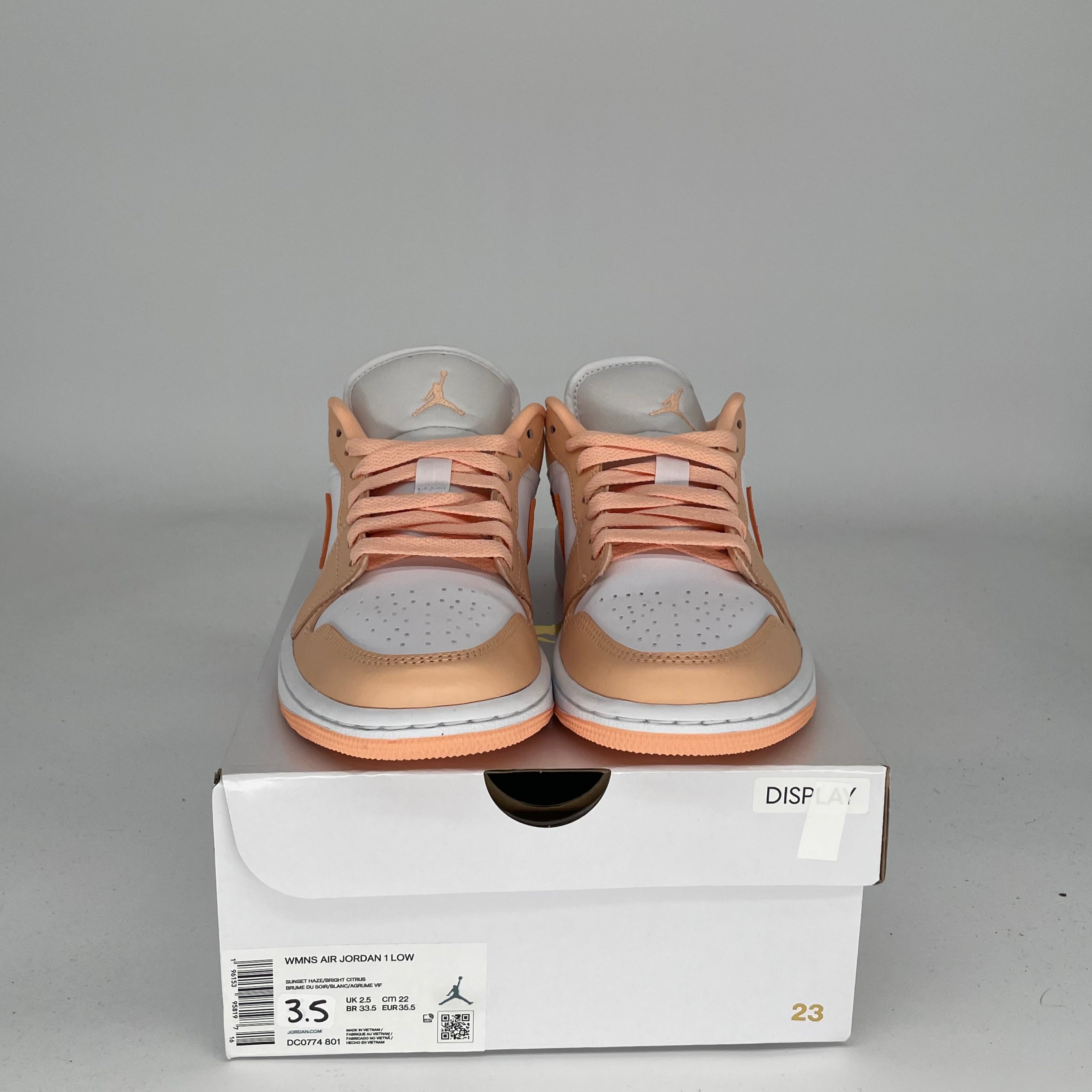 AIR JORDAN 1 LOW SUNSET HAZE Women's Sneakers - Size 3.5/5W (DC0774-801) - Casual Streetwear & Basketball Shoes for Women