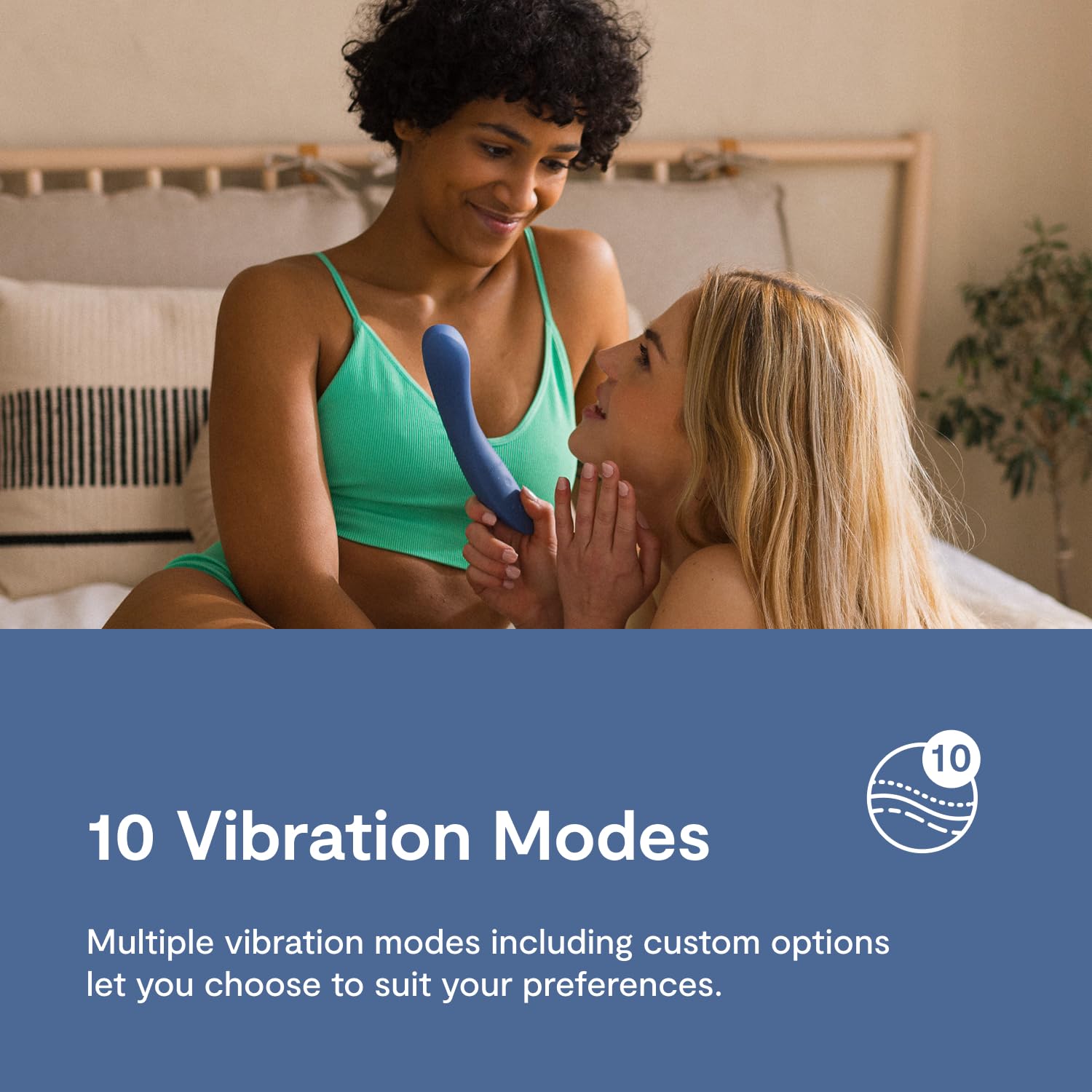 We-Vibe Rave 2 G-Spot Vibrator - App Controlled Adult Sex Toy for Women & Couples | 10 Powerful Vibration Modes | Waterproof & Rechargeable G-Spot Stimulator | Perfect for Solo Play & Couples Intimacy | Blue Pleasure Massager