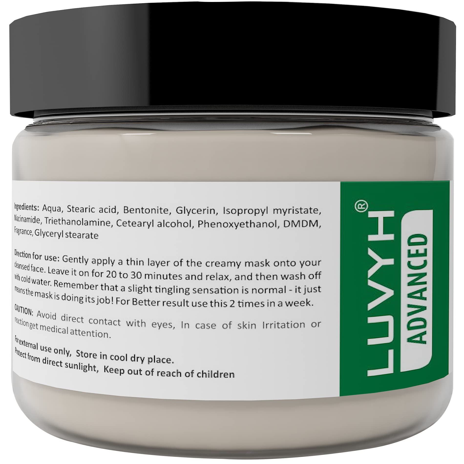 Luvyh Skin Whitening Face Mask - Brightening & Glow Face Pack for Instant Radiance, Anti-Pigmentation & Dark Spot Treatment (100g) | Perfect for Daily Skincare & Evening Routine