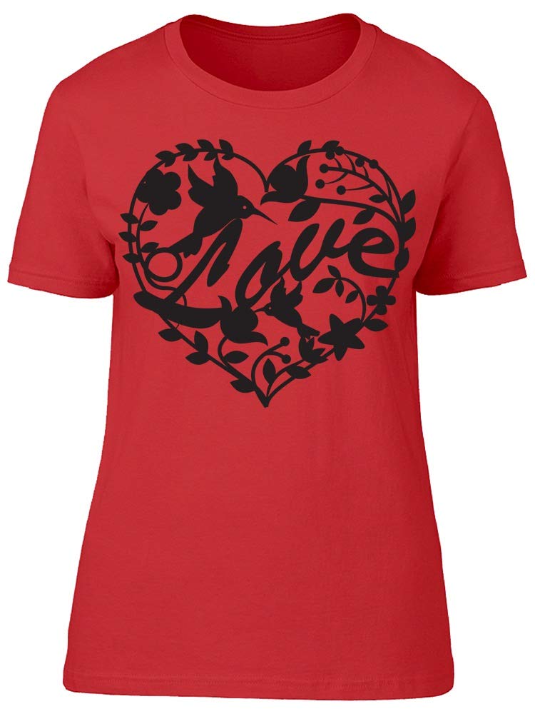 Floral Heart Print T-Shirt for Women - Elegant Wedding Guest Outfit & Casual Summer Top
