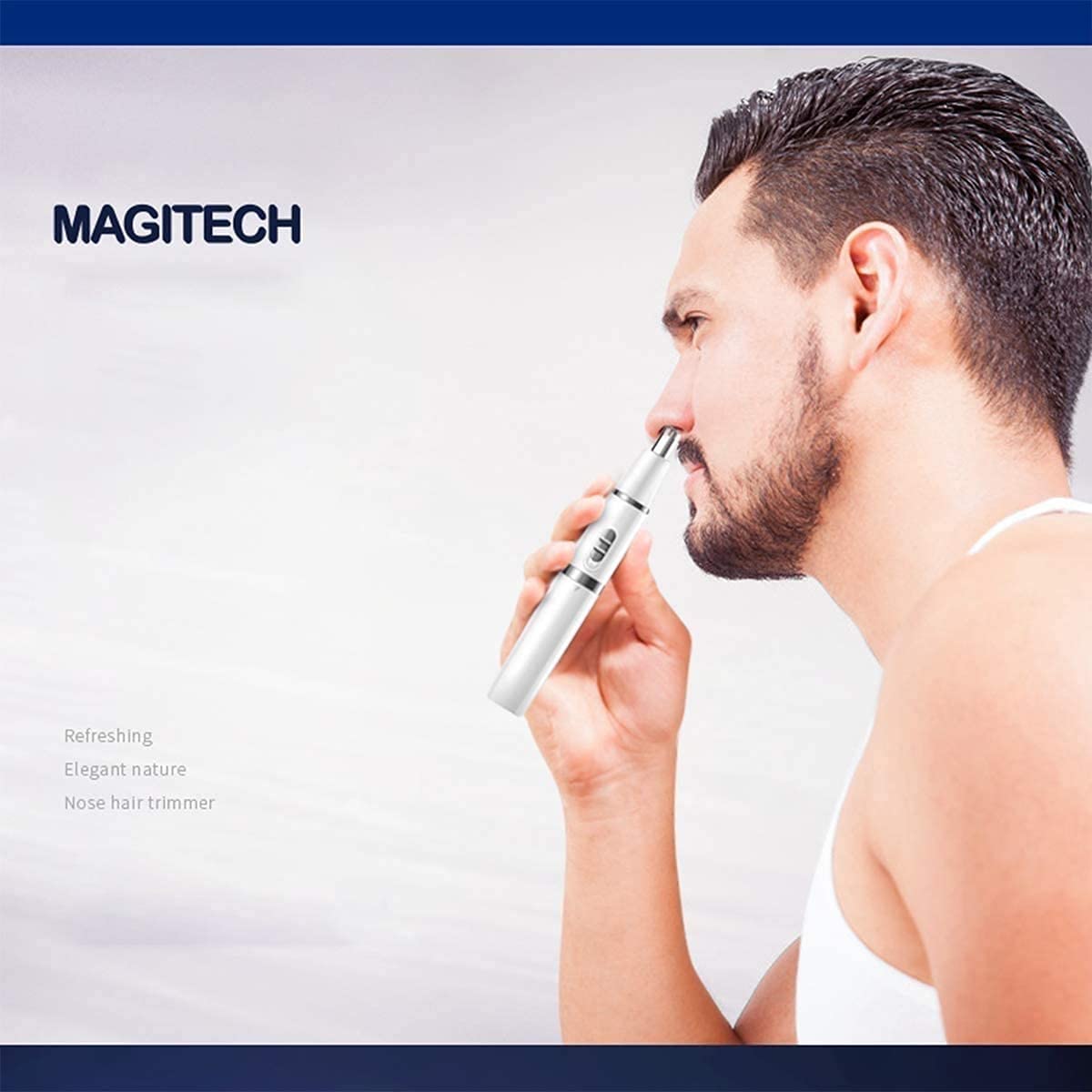 Painless Nose & Ear Hair Trimmer - Wet/Dry Electric Grooming Tool with Precision Blades, Easy to Clean - Perfect for Travel, Home & Personal Grooming