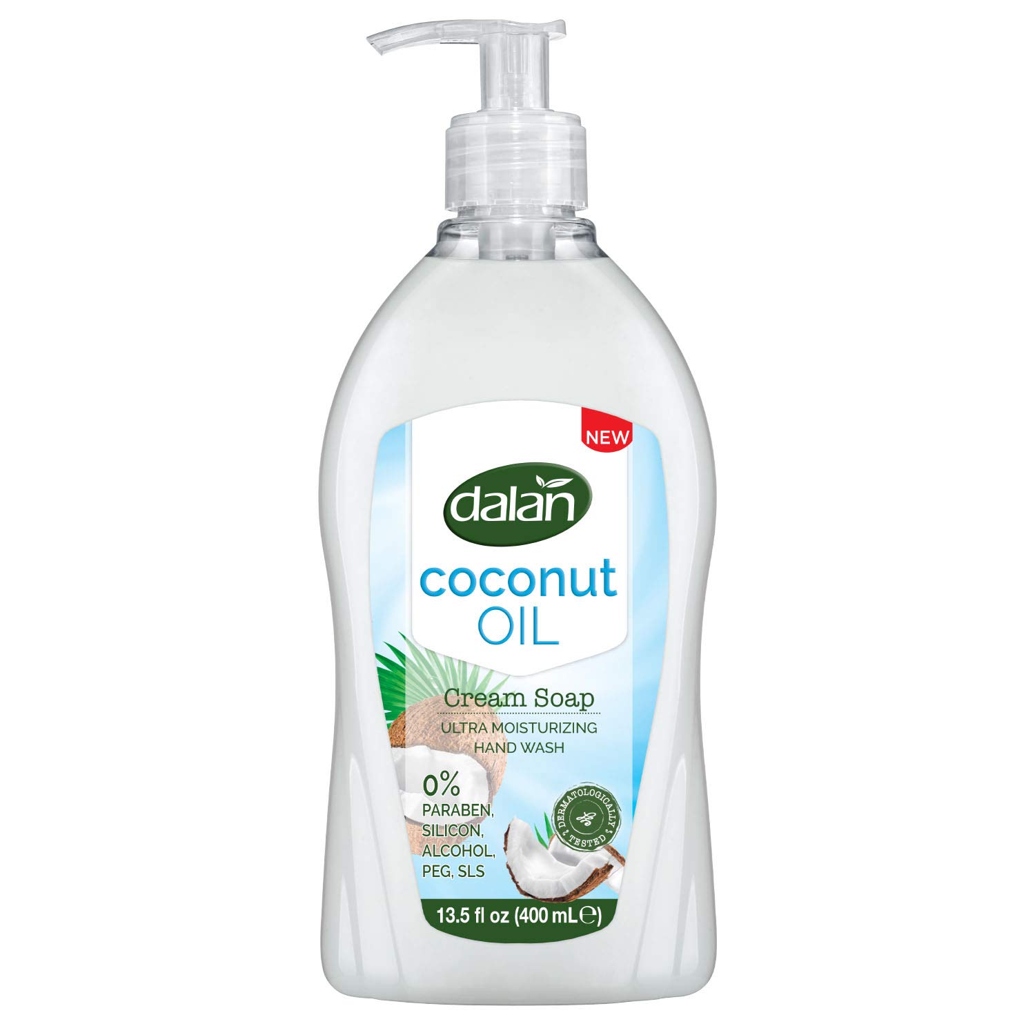 Organic Coconut Oil Hand Soap - Ultra Moisturizing Liquid Soap for Dry & Sensitive Hands - Fresh Clean & Soft Feeling - 13.5 Fl Oz (400mL) Pack of 12 - Perfect for Kitchen, Bathroom & Guest Washroom Use