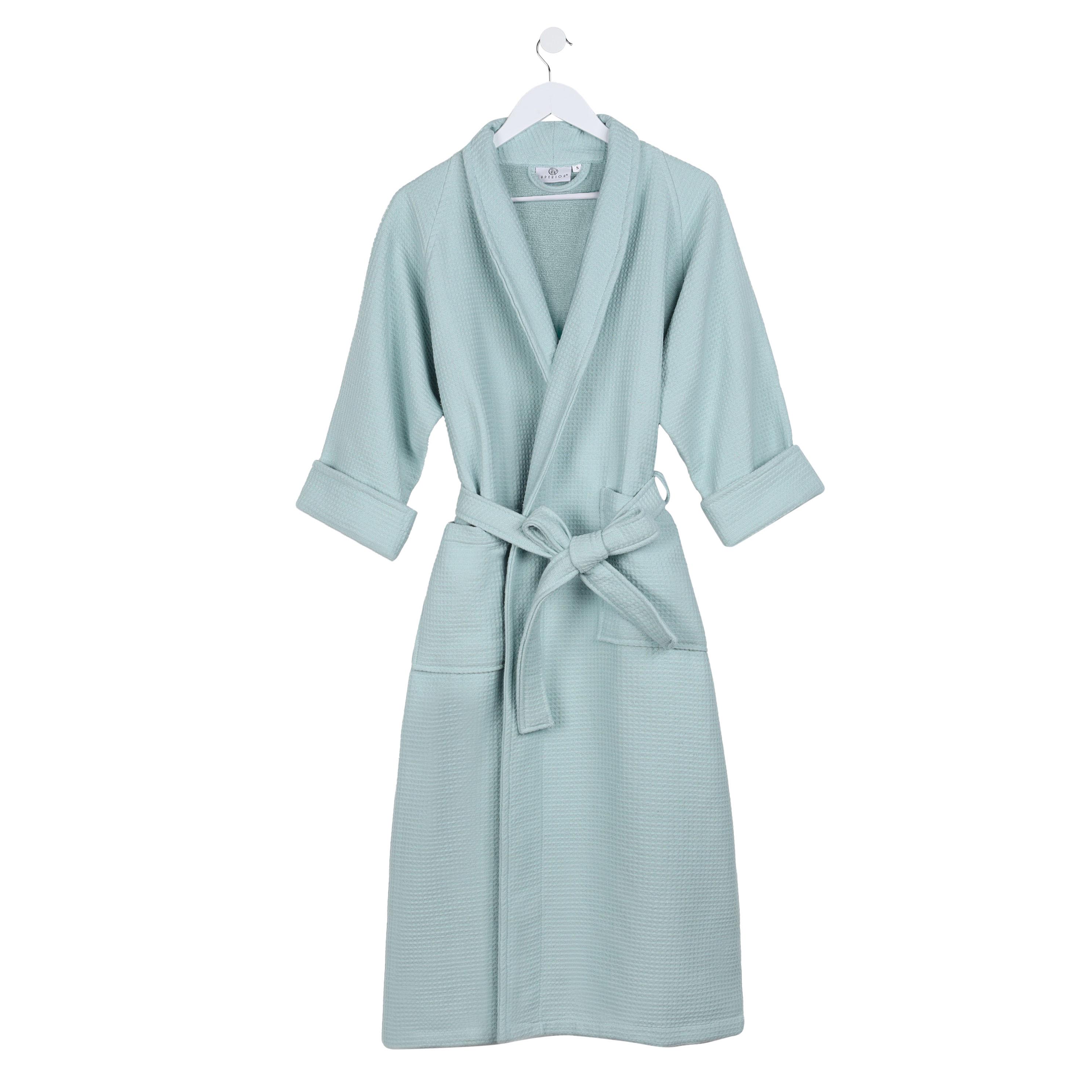 Premium Waffle Weave Cotton Bathrobe - Ultra Soft, Lightweight & Oversized Unisex Robe for Men & Women | Perfect for Spa, Lounge & Post-Shower Comfort