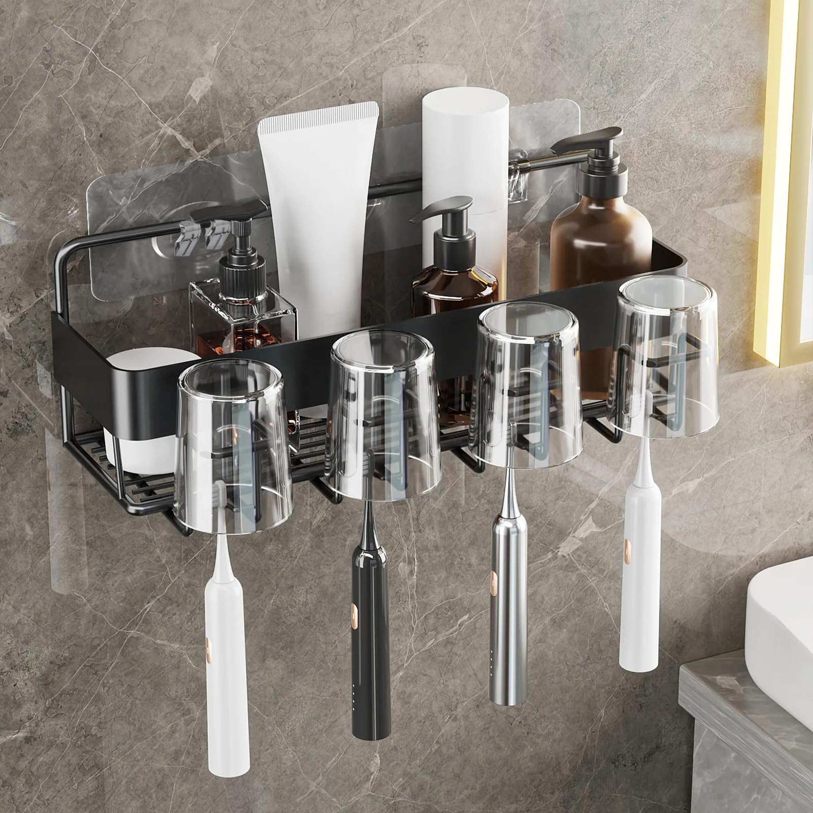 12 Pack Strong Adhesive Shower Caddy Hooks - No Drill Replacement Hooks for Shower Shelves, Racks & Basket Holders | Perfect for Bathroom Organization & Space Saving