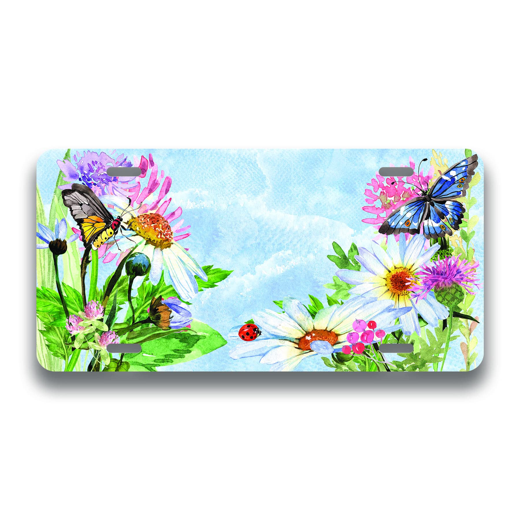 Butterfly Car License Plate - 6x12 Inch Decorative Vanity Plate for Front of Vehicle - LPV012 - Perfect for Customizing Cars, Motorcycles & Gift Giving