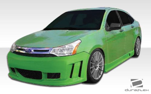 Duraflex Piranha Style Fiberglass Side Skirt Rocker Panels - Unpainted Car Body Kit for Enhanced Style & Protection | Perfect for Tuner Cars, Sports Vehicles & Custom Builds