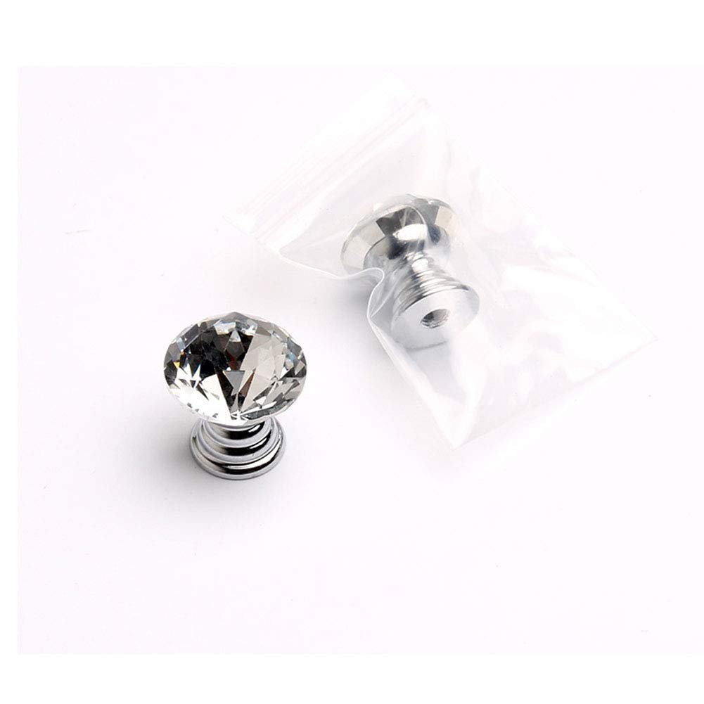 8 Pcs Crystal Cabinet Knobs - Mini Metal Jewelry Box Drawer Pulls - Single Hole Handles for Dresser, Jewelry Organizer & Gift Box - Elegant Home Decor Upgrade