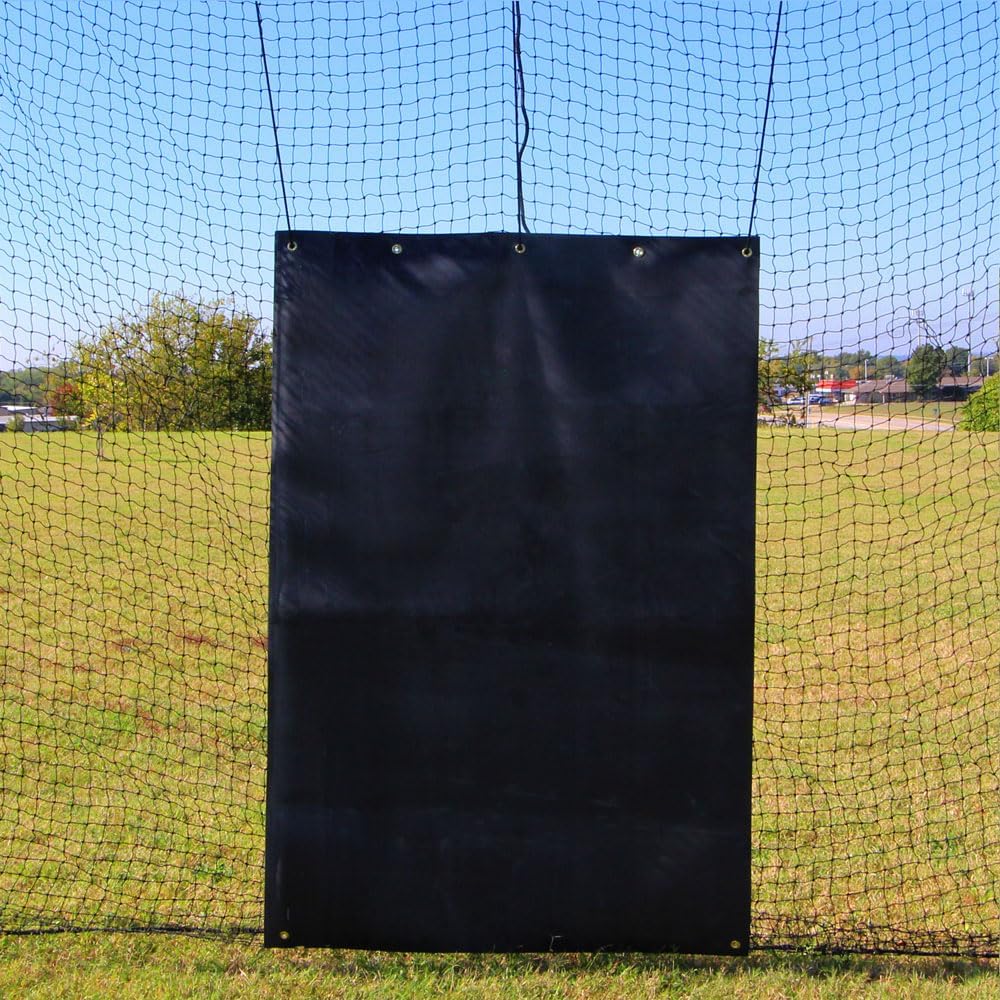 VANTA SPORTS 5'x7' Heavy Duty Baseball Softball Backstop - Reinforced Rubber Backdrop for Batting Cages, Practice Nets & Field Training - Perfect for Home, School & Professional Use