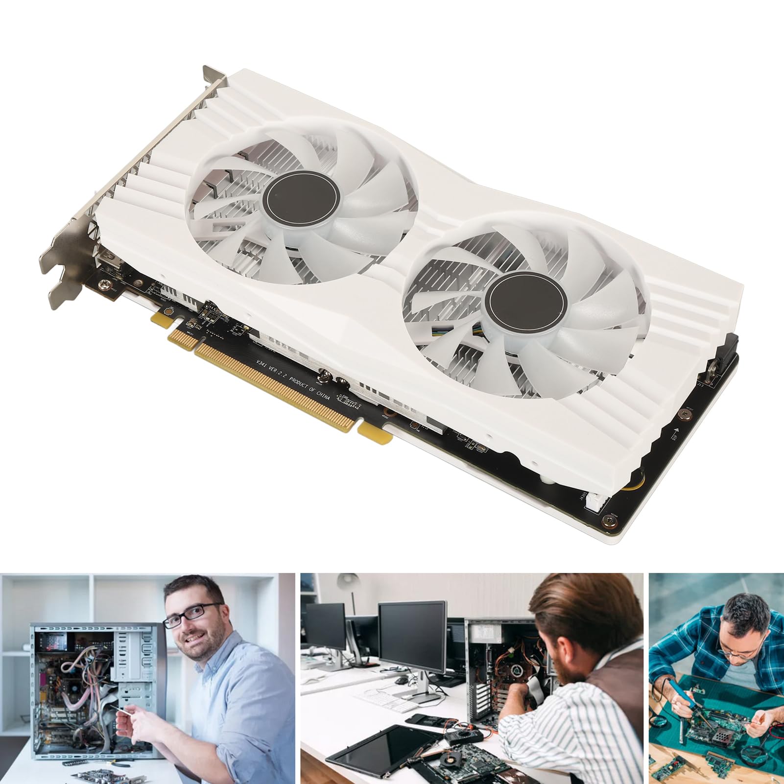 8GB GDDR5 256-bit Gaming Graphics Card with Dual Cooling Fans & Copper Tube - 1286MHz GPU, 7000MHz Memory, 4K 4096x2160 Resolution - Perfect for High-Performance Gaming & VR on Desktop PCs