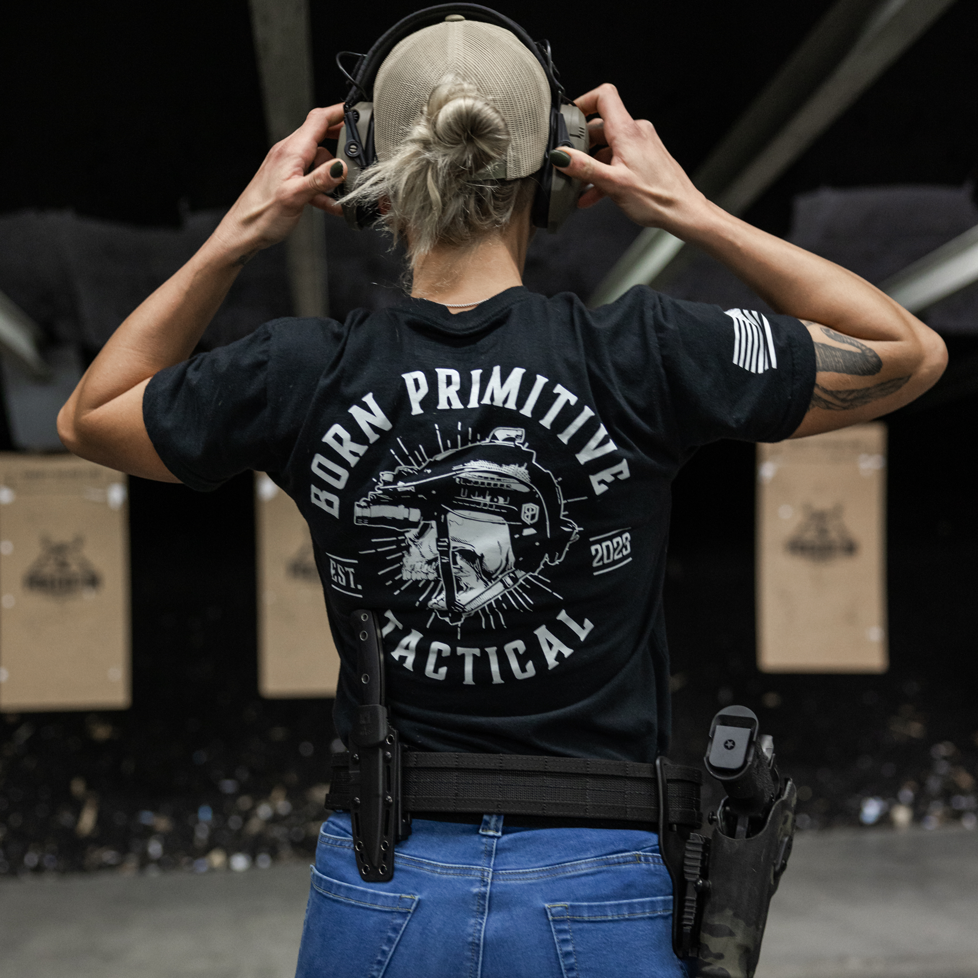 Tactical Skull T-Shirt for Men - Black Cotton Graphic Tee - Streetwear, Gym & Outdoor Activities