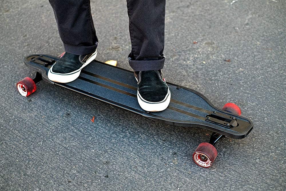 **Yocaher Aluminum Gold & Black Drop Through Longboard Skateboard - Complete or Deck Only for Boys, Girls, Kids, Teens & Adults - Beginner to Pro - Perfect for Commuting, Cruising & Downhill Riding**