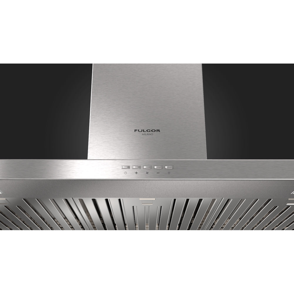 Fulgor Milano 36 Inch 600 CFM Stainless Steel Wall Mount Range Hood (F4CW36S1) - Powerful Kitchen Ventilation for Modern Homes & Restaurants