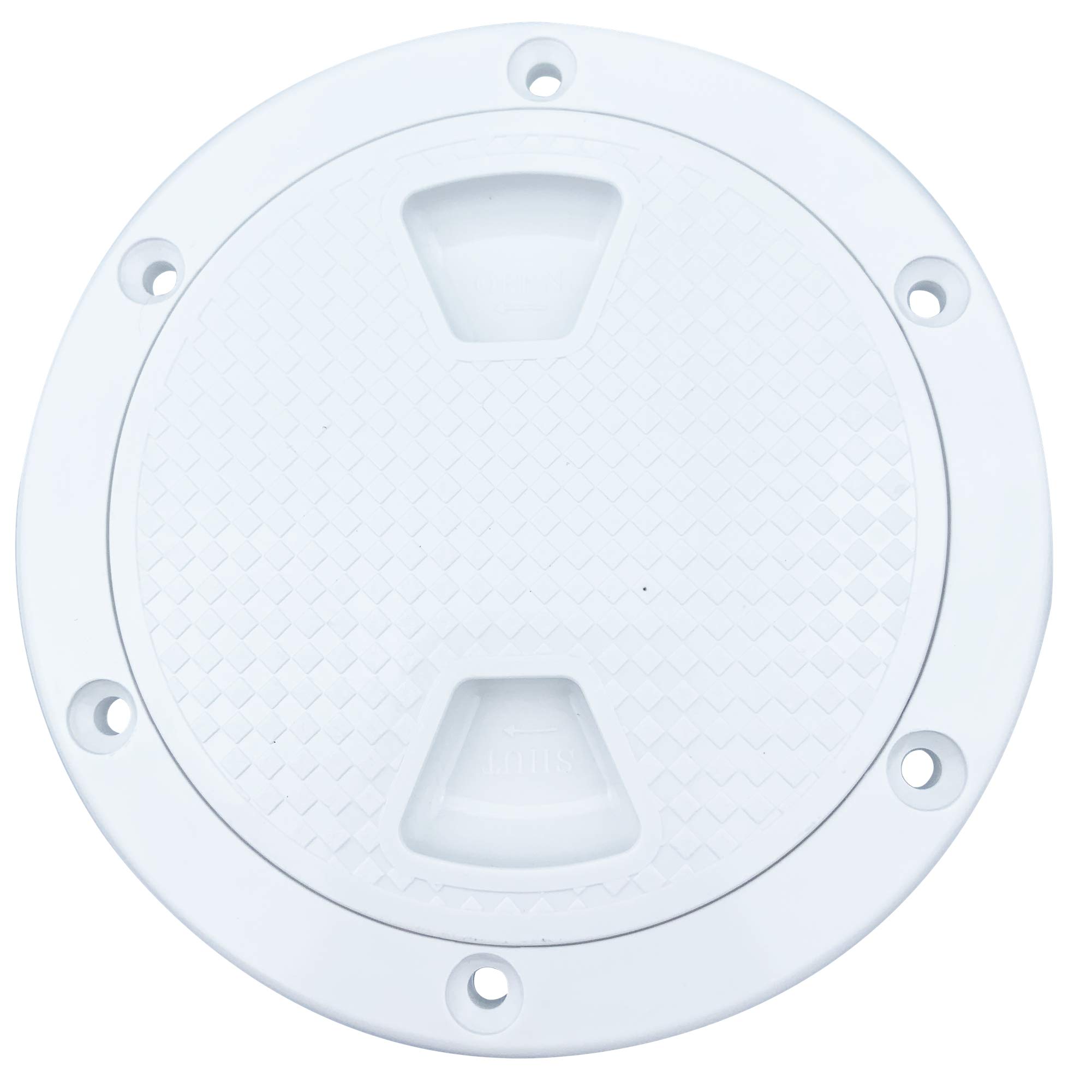 4 Inch Round Marine Boat Inspection Deck Plate Hatch - Waterproof with Detachable Cover & Pre-Drilled Holes for Kayak, Yacht & Outdoor Installations | Perfect for Deck Access, Storage & Maintenance on Boats and Watercraft