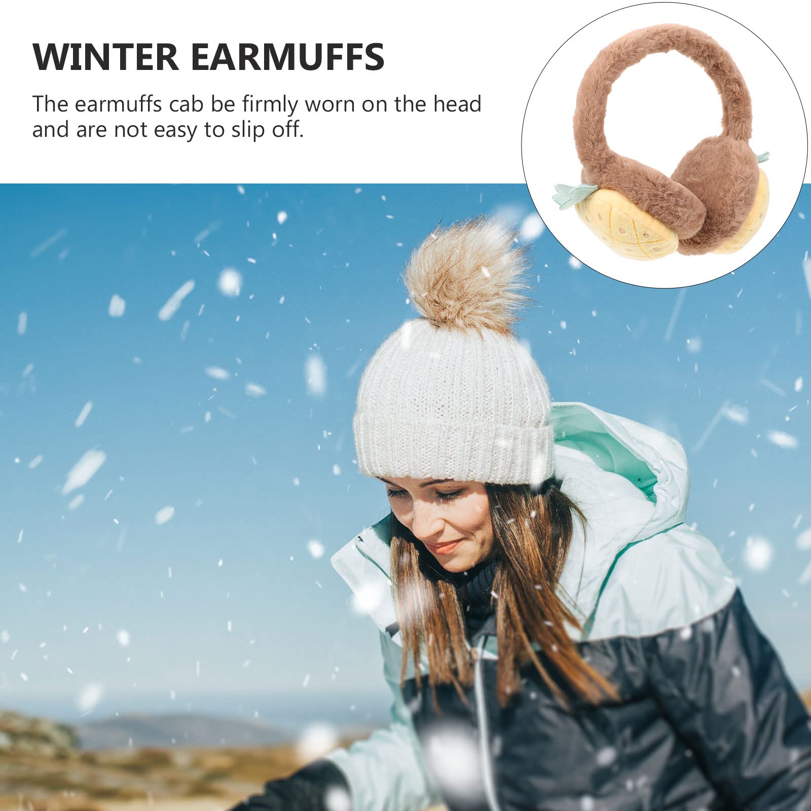 Heallily 2-Pack Plush Winter Ear Warmers for Women & Girls – Soft Fleece Earmuffs for Cold Weather, Outdoor Sports, and Daily Winter Use