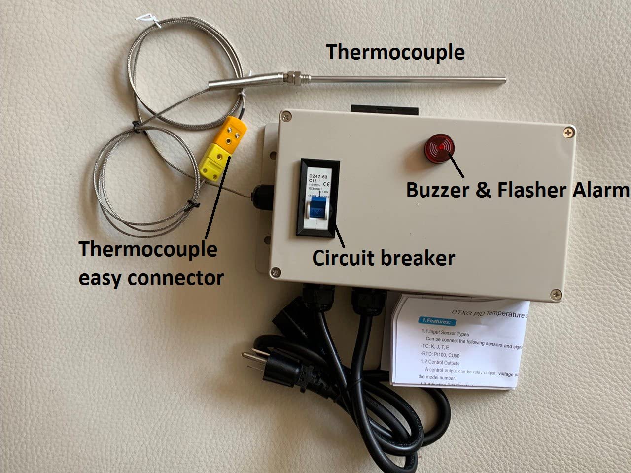 Thermomart Plug & Play PID Temperature Controller Box with SSR Output & 6