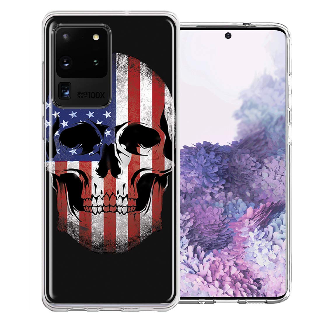 Samsung Galaxy S20 Ultra Case - US Flag Skull Design for Protection & Style