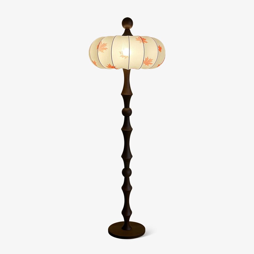 Milo Walnut Floor Lamp - Modern Wooden Standing Light for Living Room, Bedroom & Office - Adjustable Height & Warm LED Lighting for Cozy Ambience