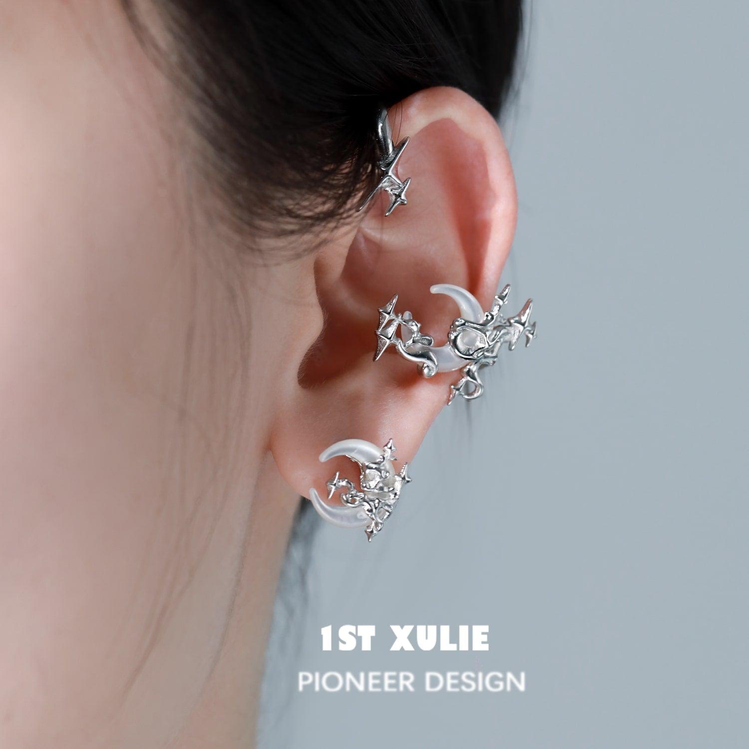 MYTH OF THE MOON S925 Sterling Silver Earrings for Women - Elegant Moon Phase Jewelry Gift for Birthday, Anniversary & Special Occasions