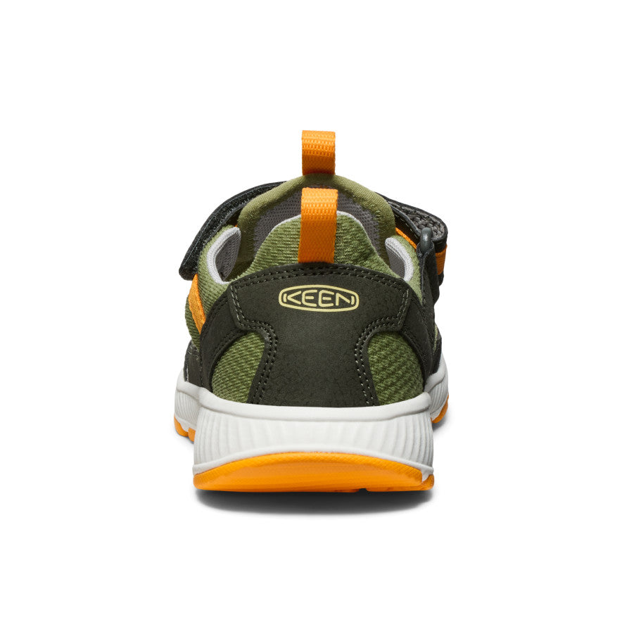 Motozoa Big Kids' Sandals - Forest Night/Bright Marigold | Comfortable & Durable Outdoor Play Shoes for Boys and Girls | Perfect for Beach, Pool, and Summer Adventures