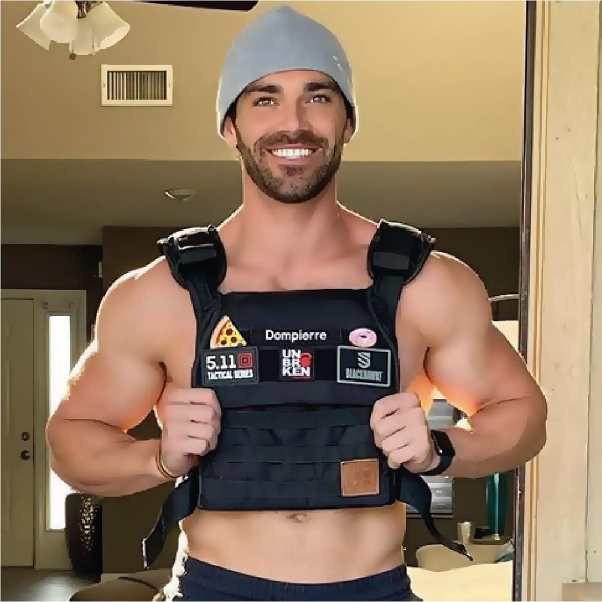 Adjustable Weighted Vest with Sand Plates for Strength Training - CrossFit, Running & Endurance Workouts | Unisex Design for Men & Women | Includes 2 Camouflage Patches | Perfect for Gym, Outdoor Fitness & Military Training