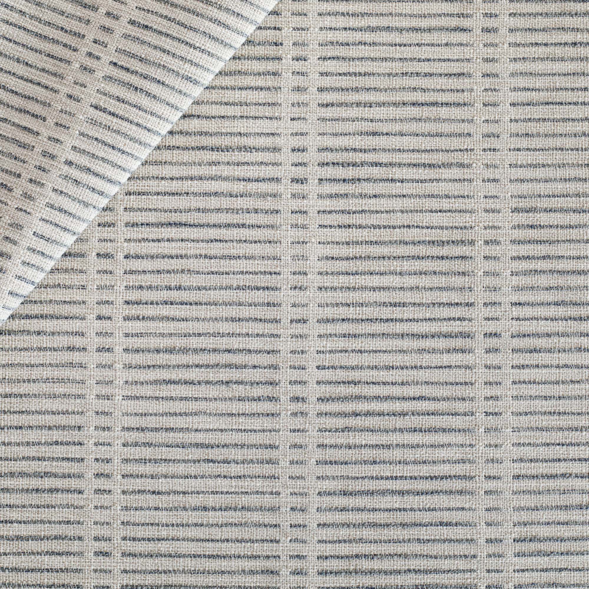 Premium Carson Stripe Fabric - Stone Blue Cotton Blend Upholstery Material for Sofa, Curtains & Home Decor Projects