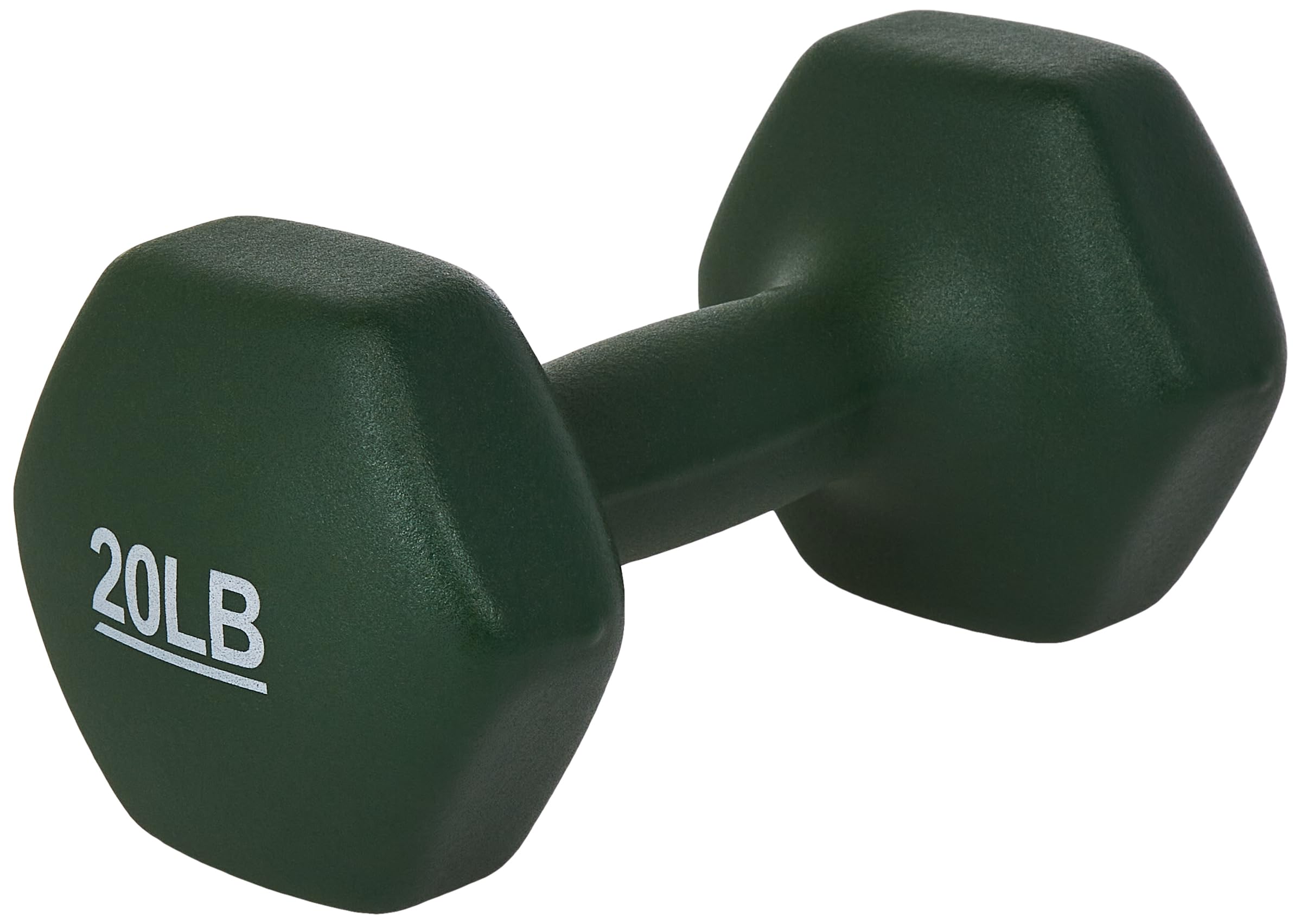 Amazon Basics Neoprene Dumbbell Hand Weights - 2/5/10/15/20 lb Set for Home Gym, Strength Training & Fitness Workouts - Non-Slip Grip for Women & Men - Perfect for Yoga, HIIT, Cardio & Weight Lifting