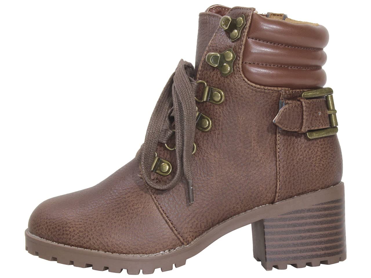 MIA Girl's Lil Annamaria Cognac Leather Shoes for Toddler & Kids - Comfortable Casual & Dress Footwear for School, Play & Special Occasions
