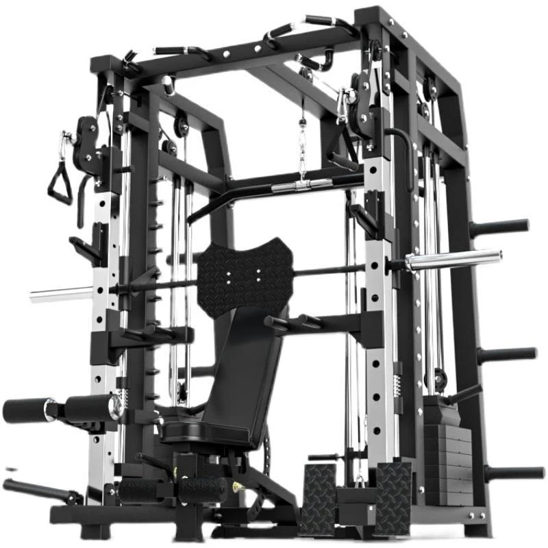 Commercial Multi-Function Smith Machine - 3D Power Rack Gym Equipment for Strength Training | Perfect for Home & Commercial Gyms, Weightlifting, CrossFit Workouts