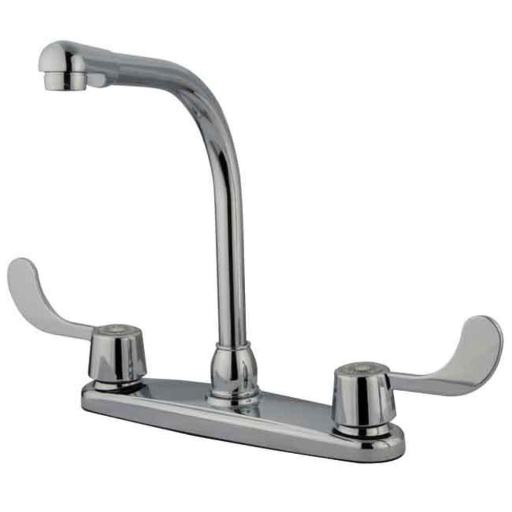 High Arch Kitchen Faucet with Vista ADA Handles in White - Modern Pull-Down Sprayer for ADA Compliant Sinks - Perfect for Baking, Washing Large Pots & Accessible Kitchen Use