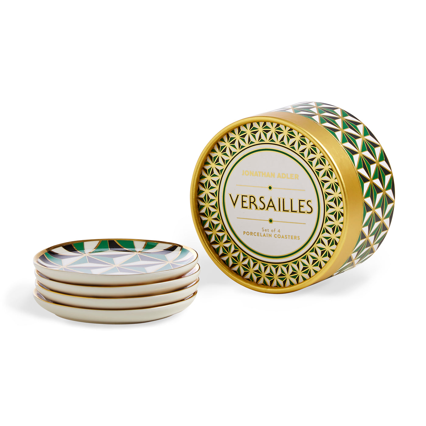 Versailles Coasters Set of 6 - Elegant French Baroque Style Drink Coasters for Wine, Coffee & Cocktails - Perfect for Home Decor, Dinner Parties & Gifts