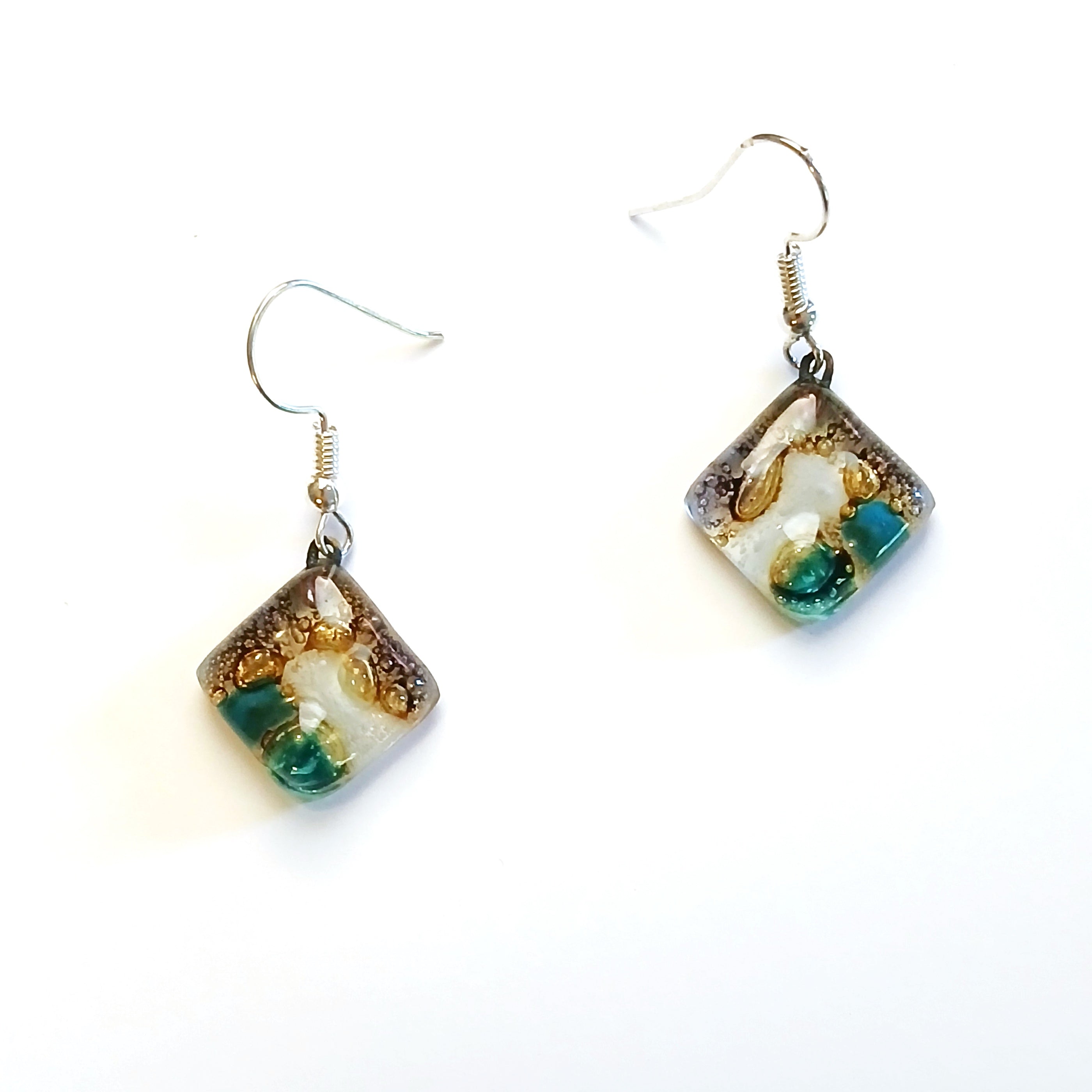 Elegant Glass Earrings with Diamond Accents - Perfect for Weddings, Parties & Special Occasions