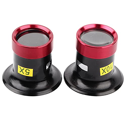 5X 10X Magnifying Glasses for Watch & Jewelry Repair - Lightweight Loupe Magnifier with LED Light - Perfect for Watchmakers, Jewelers, Hobbyists & Small Parts Inspection - Jewelry Making Tools & Accessories