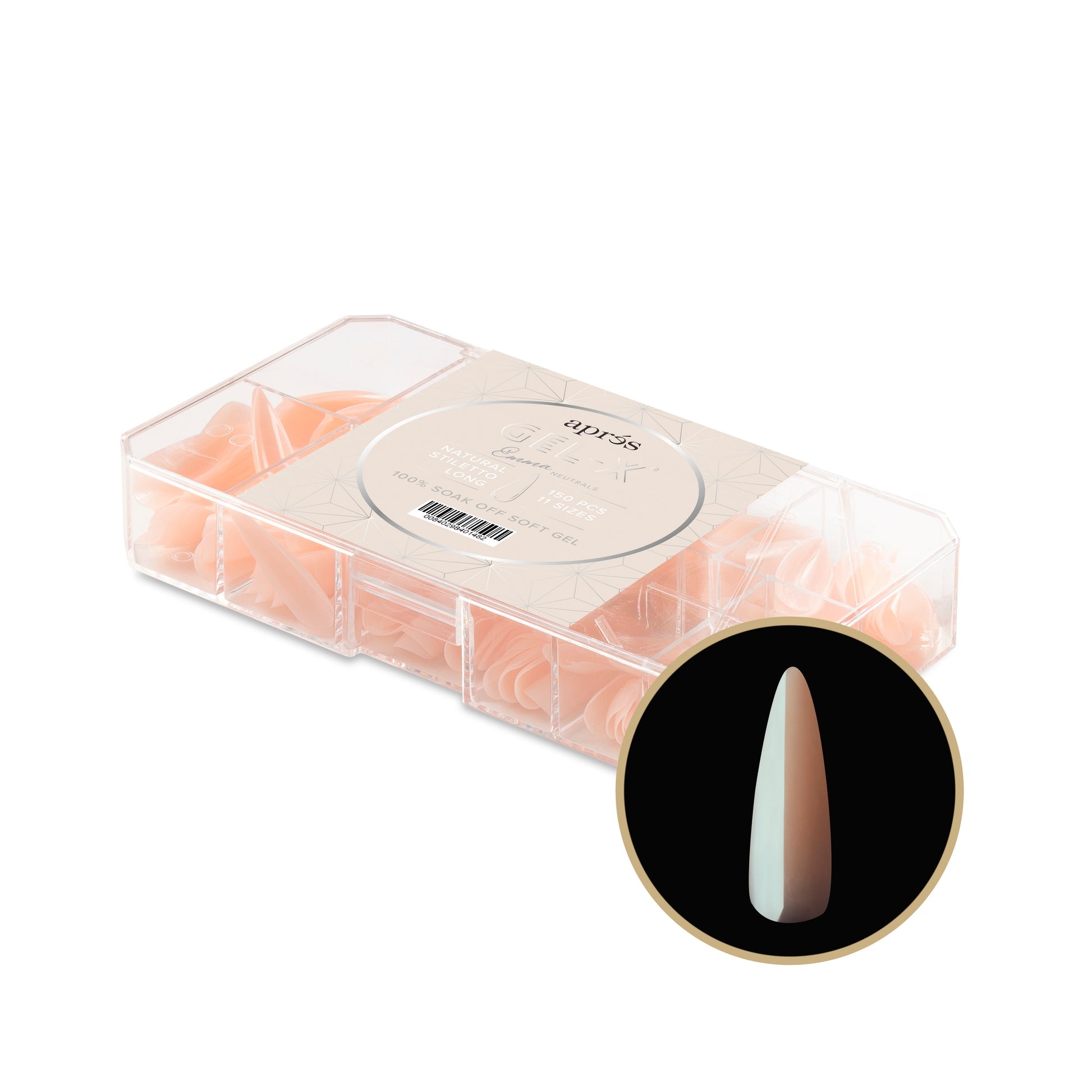 Apres Neutrals Extension Tips 150PCS - Professional Acrylic Nail Tips for Salon & Home Manicure - Perfect for Gel, Acrylic & Dip Powder Nail Art - Natural Nail Shape & Easy Application