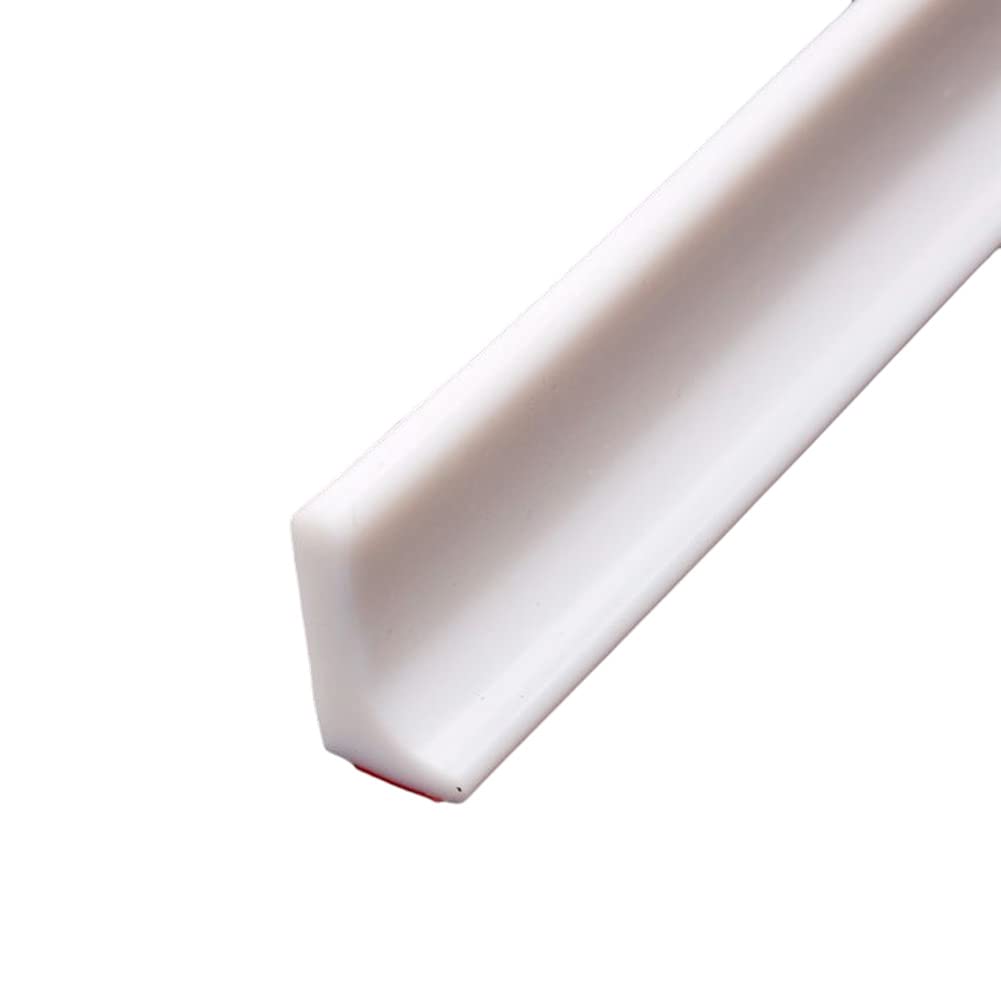 Waterproof Self-Adhesive Shower Dam - 118 Inch Bathroom & Kitchen Water Blocker for Bathtub, Shower Threshold & Countertop Edge (White) - Perfect for Preventing Water Leaks in Showers, Bathtubs & Wet Areas