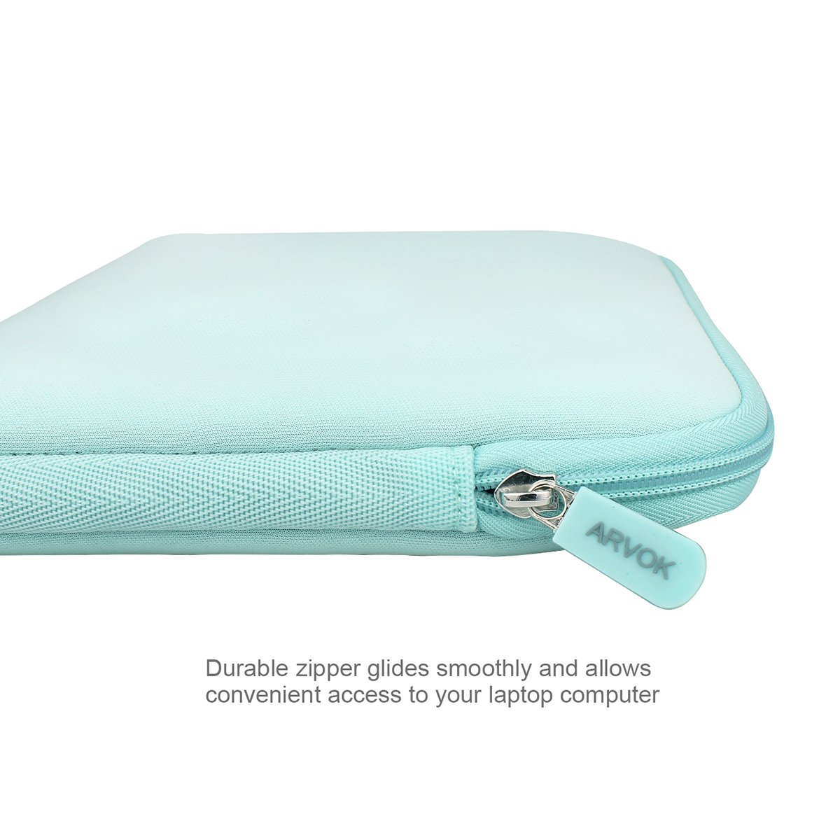 Premium 13-14 Inch Laptop Sleeve for MacBook Pro/Air, HP, Dell, Lenovo, Asus, Acer - Water-Resistant Protective Case with Soft Interior | Ideal for Travel, Office & School Use in Light Green
