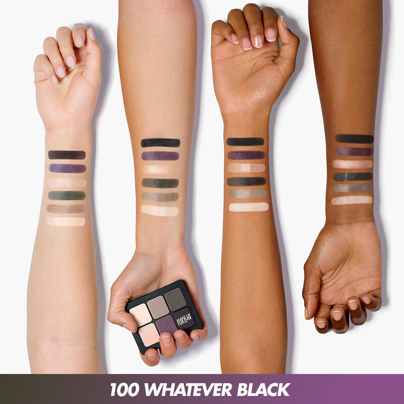 100 Whatever Black Artist To Go Eyeshadow Palette - Professional Makeup Kit for Travel & Everyday Use | Vegan & Cruelty-Free