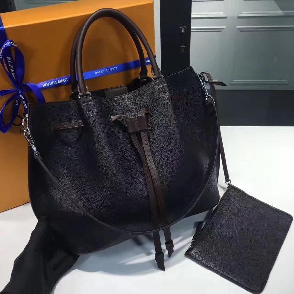 Louis Vuitton Girolata Mahina Leather Handbag in Noir - Stylish & Luxurious Crossbody Bag for Women, Perfect for Work, Travel & Evening Events