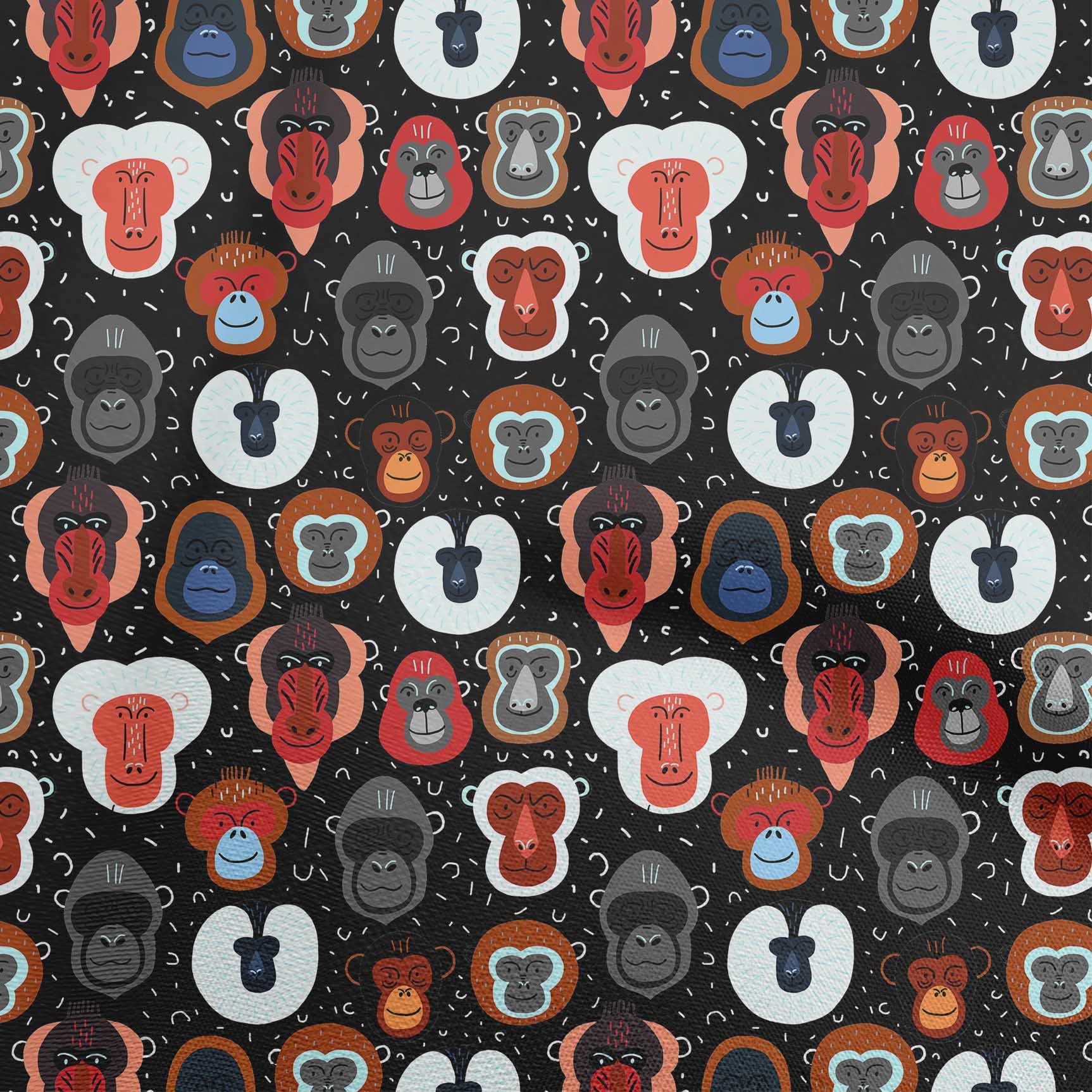 oneOone Silk Tabby Black Fabric for Kids - 42 Inch Wide Printed Animal Sewing Material by The Yard | DIY Clothing, Crafts & Costume Making Supplies | Perfect for Sewing Projects, Quilting & Home Decor