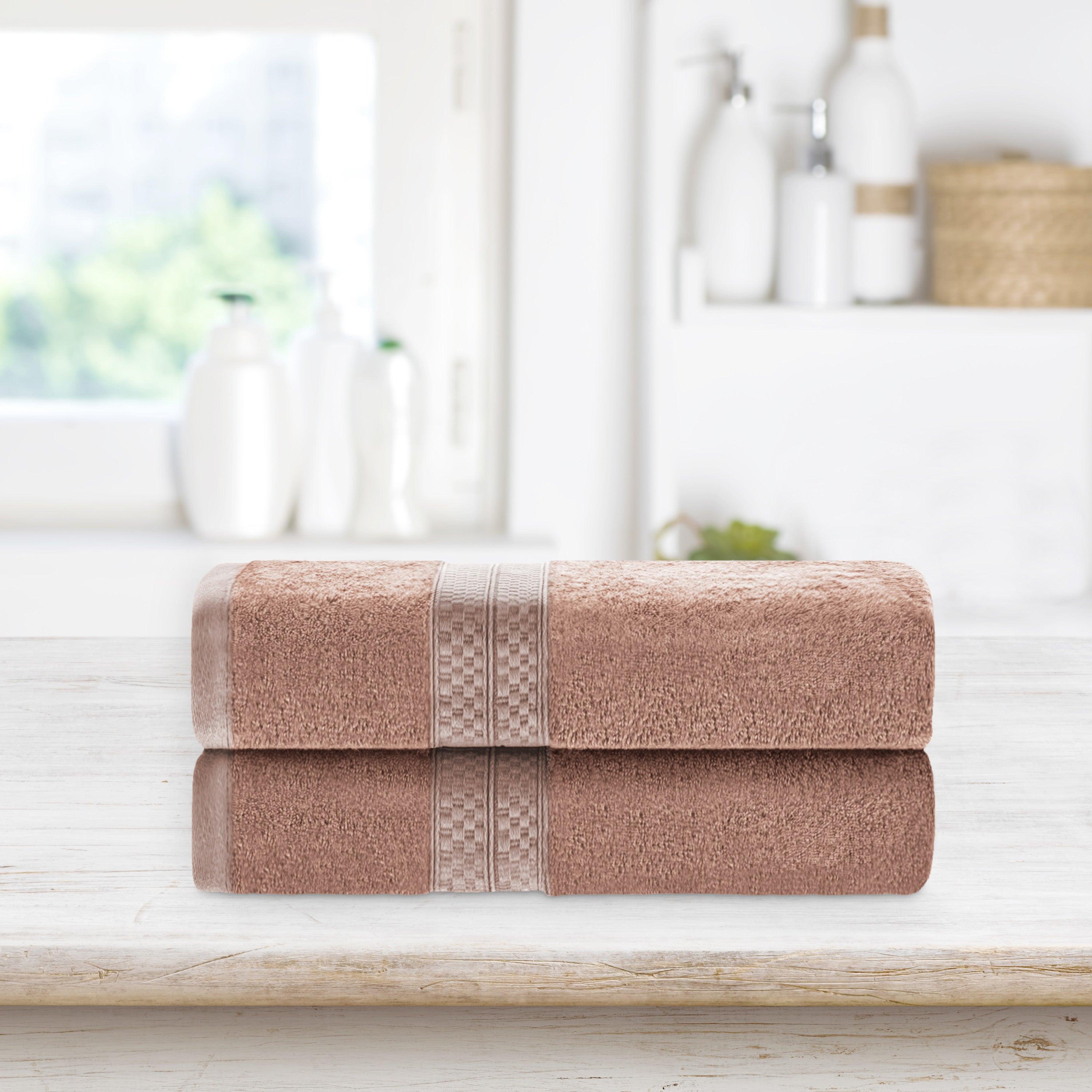 Premium Bamboo Rayon 2-Piece Plush Heavyweight Bath Towel Set - Ultra Soft & Absorbent for Spa, Bathroom & Luxury Home Use