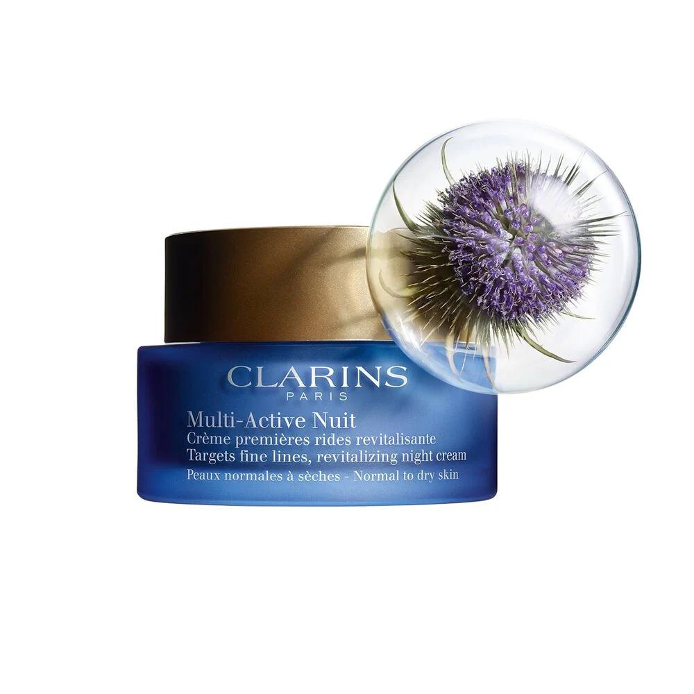 Clarins Multi Active Night Cream for Normal to Dry Skin - Hydrating & Anti-Aging Night Moisturizer for Women | Perfect for Nighttime Skincare Routine & Dry Skin Relief