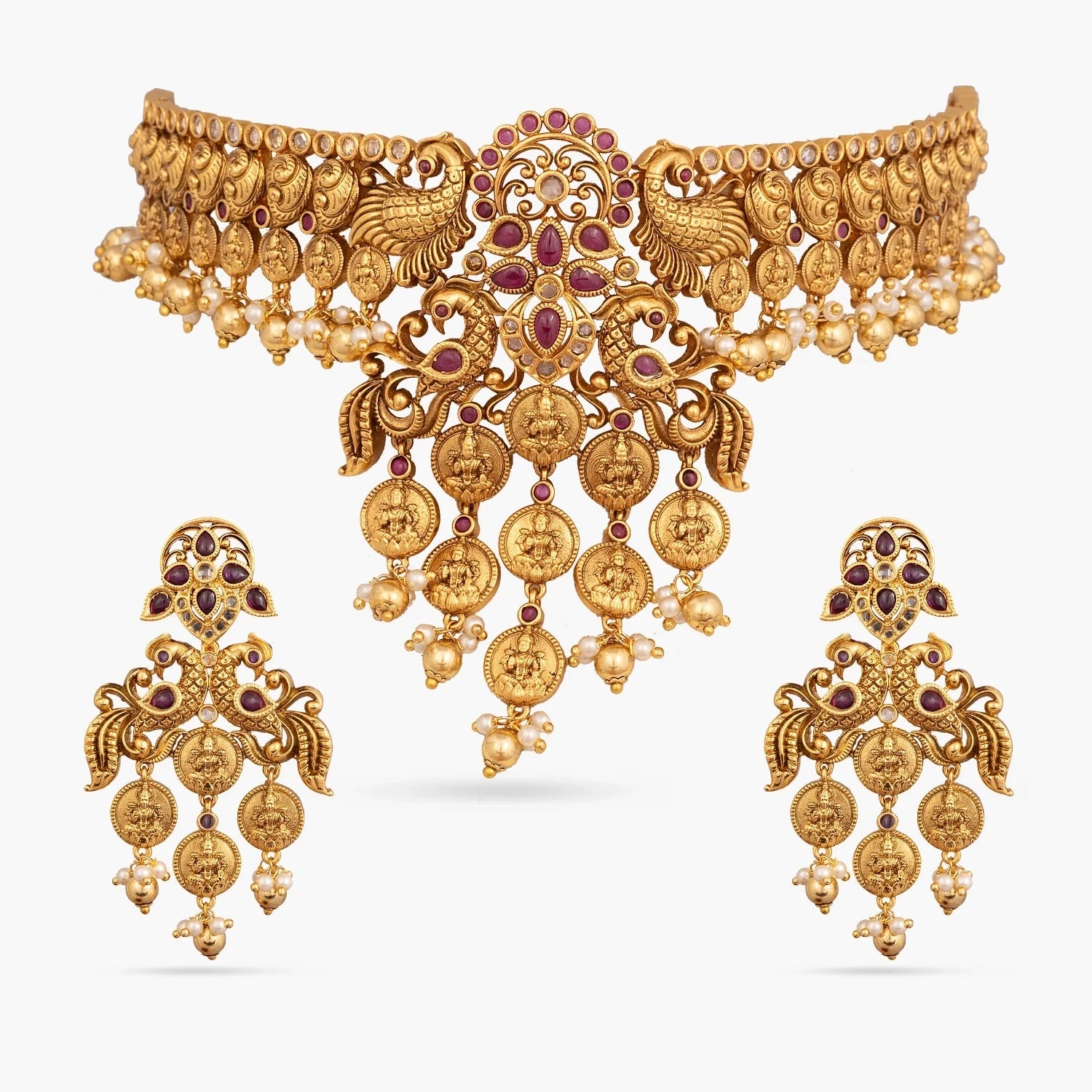 Vintage Antique Choker Necklace Set - Elegant Victorian Style Jewelry for Women | Perfect for Weddings, Parties & Special Occasions