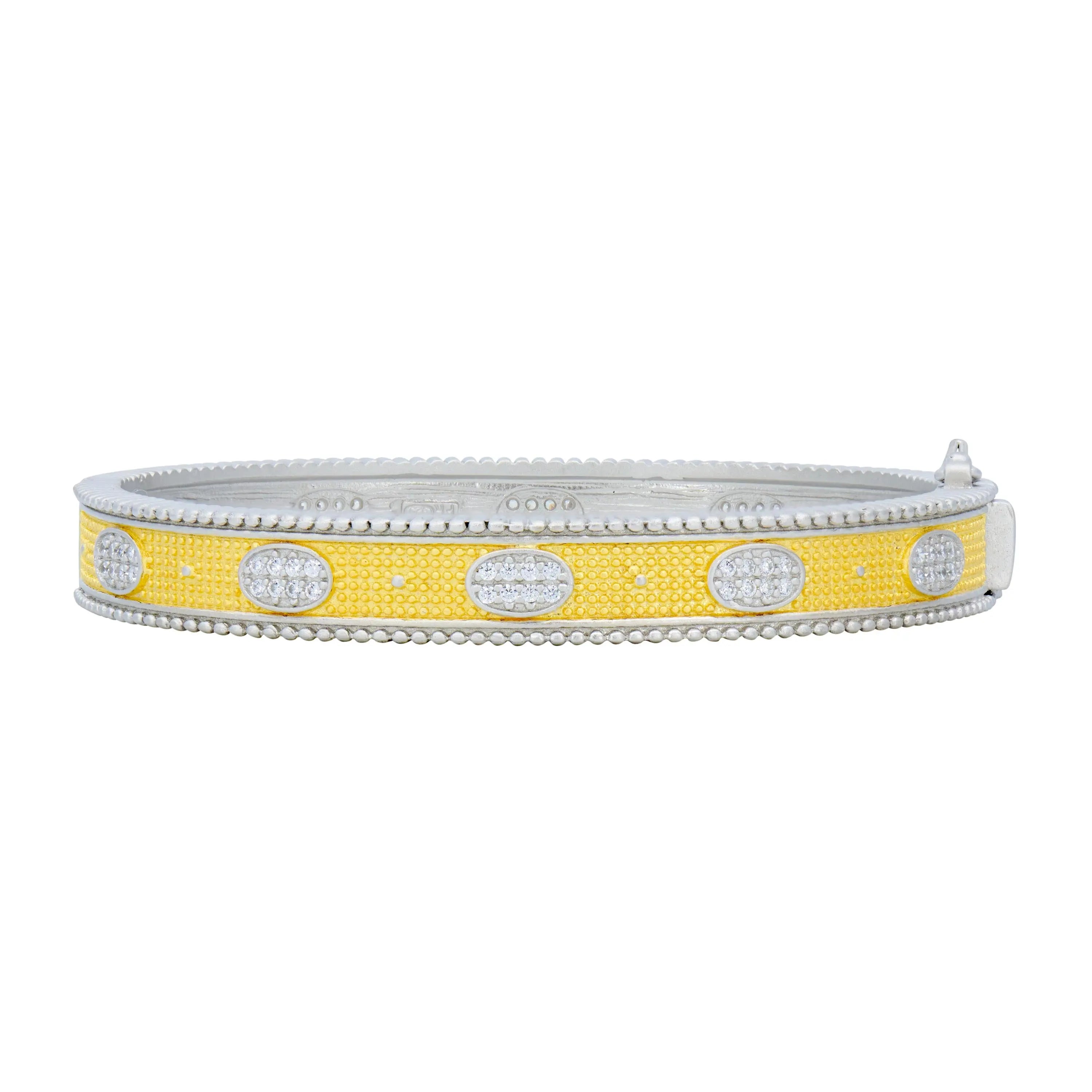 Stack This! Oval Eternity Hinged Bangle Bracelet - Elegant Stackable Jewelry for Women, Perfect for Layering with Other Bangles | Gift Idea for Her, Birthday, Anniversary, Valentine's Day