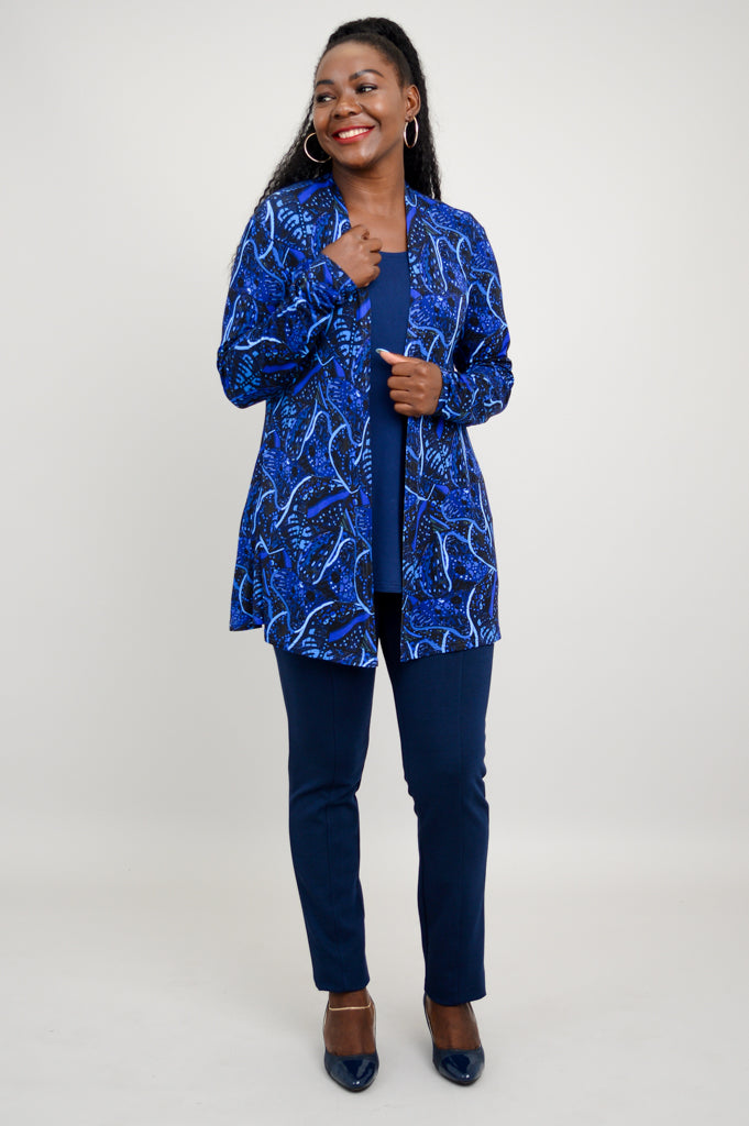 Chopra Jacket - Ancient Dot Bamboo Fabric - Lightweight & Comfortable for Yoga, Meditation & Outdoor Activities - Final Sale